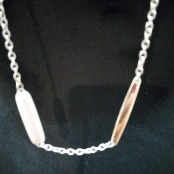 LC Lauren Conrad Womens Fashion Chunky Gold Tone Bars Long Necklace with Lobster - Picture 5 of 12